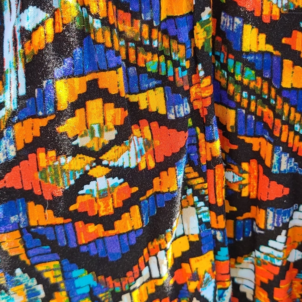 Geometric Aztec Dress with Ruffle - Picture 4 of 4